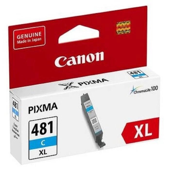 Картридж струйный Canon CLI-481XLC голубой для Canon Pixma TS6140/TS8140TS/TS9140/TR7540 от компании Интернет-гипермаркет «MALL24» - фото 1