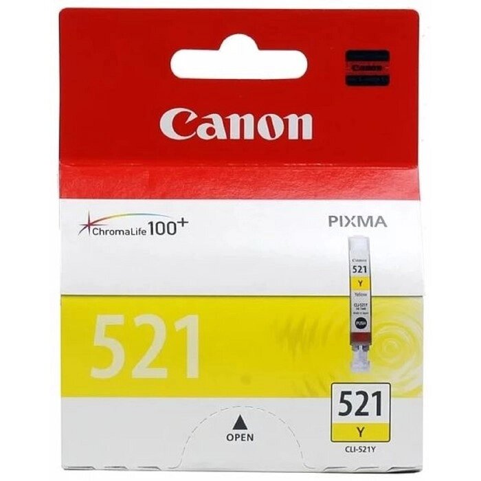 Картридж струйный Canon CLI-521Y 2936B004 желтый для Canon iP3600/4600/4700/MP540/550/560/620/630/64 от компании Интернет-гипермаркет «MALL24» - фото 1