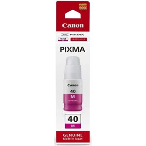 Картридж струйный Canon GI-40 M 3401C001 пурпурный для Canon Pixma G5040/G6040 (70мл)