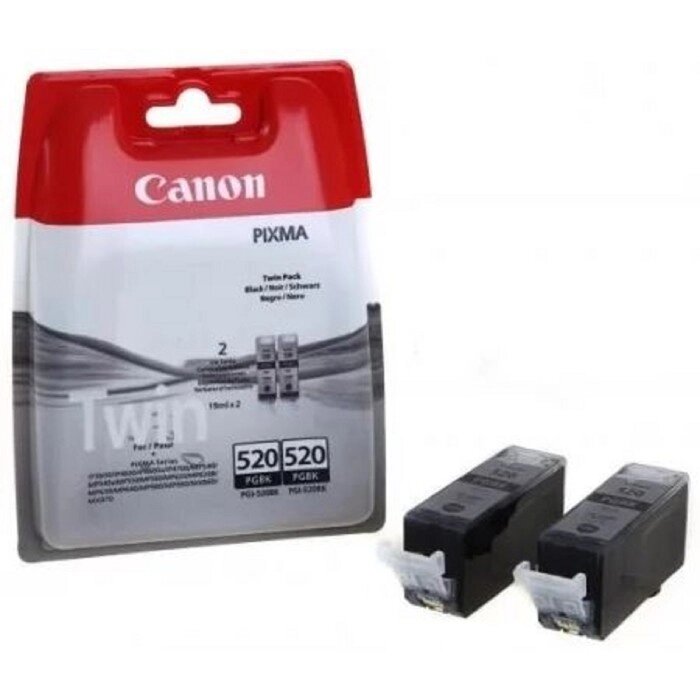 Картридж струйный Canon PGI-520BK 2932B012 черный x2уп. для Canon Pixma iP3600/4600/MP540/620 (19мл) от компании Интернет-гипермаркет «MALL24» - фото 1