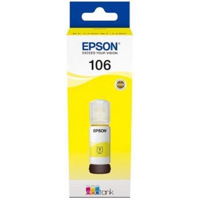 Картридж струйный Epson 106Y C13T00R440 желтый для Epson L7160/7180 (70мл) от компании Интернет-гипермаркет «MALL24» - фото 1