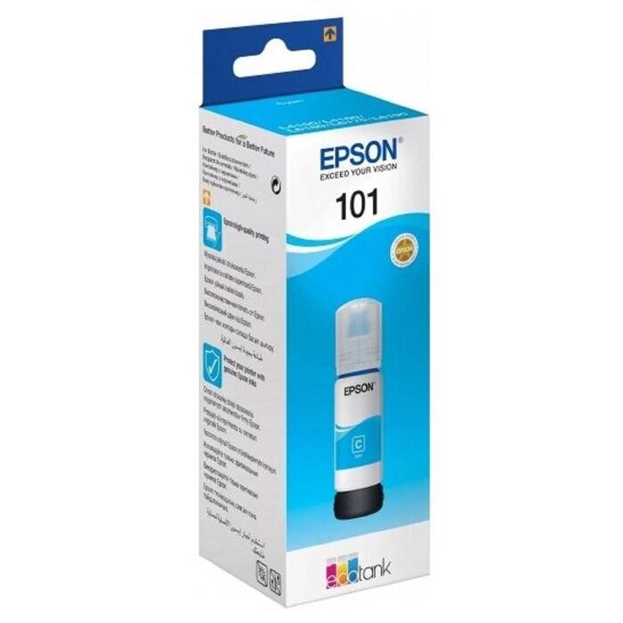 Картридж струйный Epson L101 C13T03V24A синий для Epson L4150/L4160/L6160/L6170/L6190 от компании Интернет-гипермаркет «MALL24» - фото 1