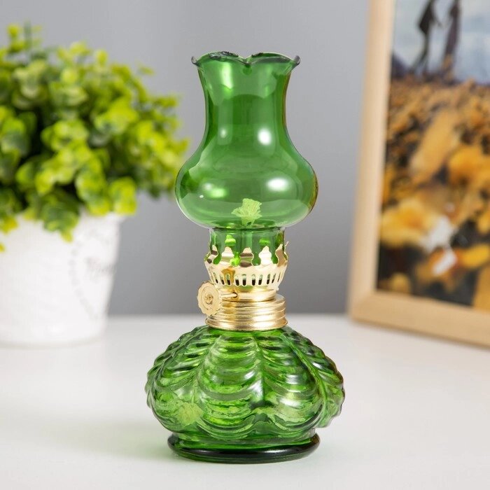 Керосиновая лампа декоративная "Джин" зелёный 8х8х18 см от компании Интернет-гипермаркет «MALL24» - фото 1