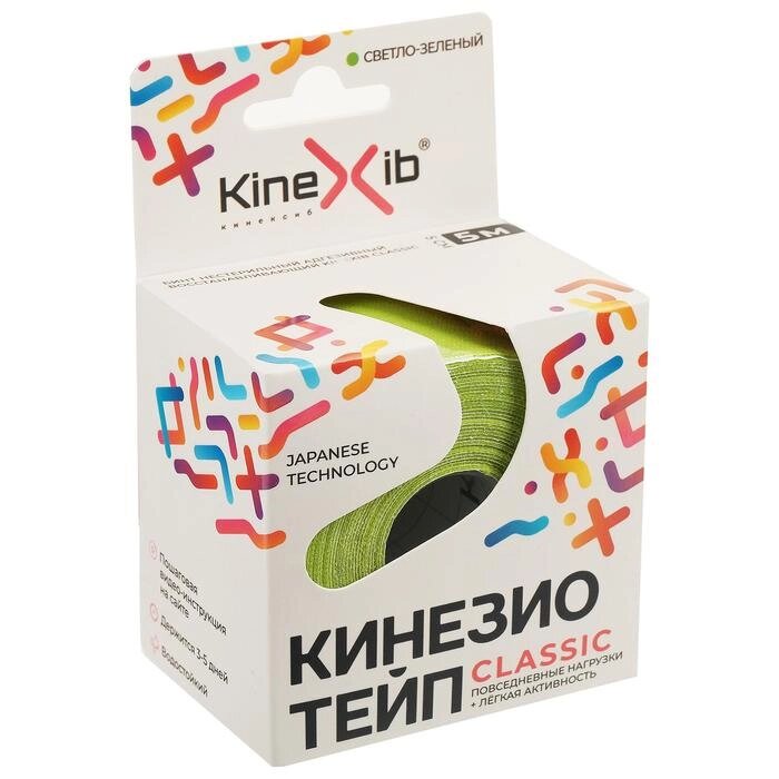 Кинезио-тейп Kinexib, 5 см х 5 м, лаймовый от компании Интернет-гипермаркет «MALL24» - фото 1