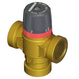 Клапан термостатический ROMMER RVM-0111-164320, смесительный, 3/4", ВР,20-43°С, KV 1.6
