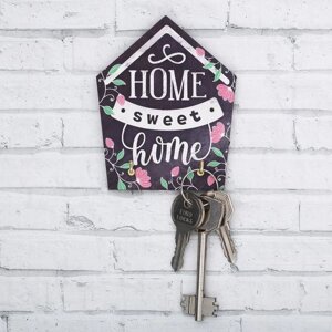 Ключница на подложке "Home sweet home", 9 * 12 см