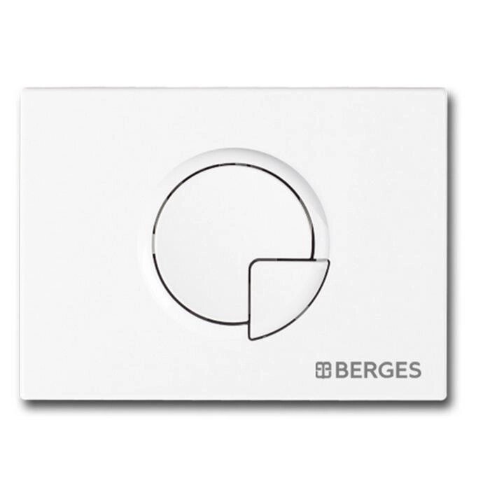 Кнопка управления BERGES NOVUM R4, для скрытых систем инсталляции, белый от компании Интернет-гипермаркет «MALL24» - фото 1