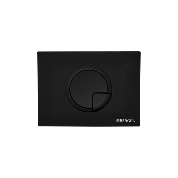 Кнопка управления BERGES NOVUM R5, для скрытых систем инсталляции, черный от компании Интернет-гипермаркет «MALL24» - фото 1