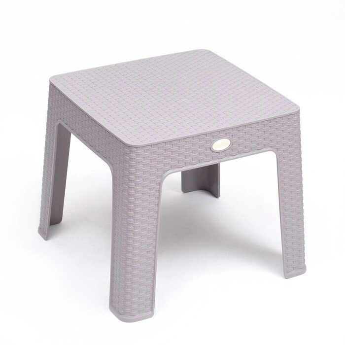 Кофейный столик "Ротанг" 44 х 44 х 41 см, серый от компании Интернет-гипермаркет «MALL24» - фото 1
