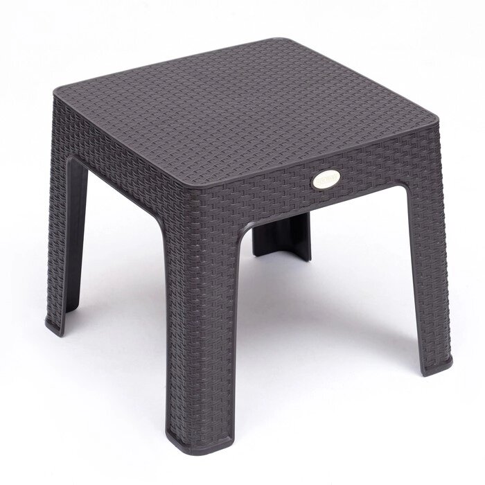 Кофейный столик "Ротанг" 44 х 44 х 41 см, темно-коричнеый от компании Интернет-гипермаркет «MALL24» - фото 1