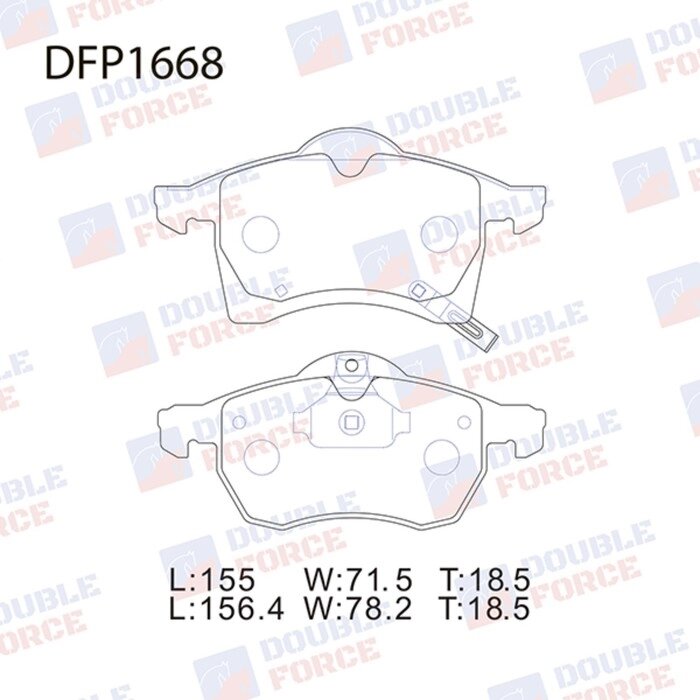 Колодки тормозные дисковые Double Force DFP1668 от компании Интернет-гипермаркет «MALL24» - фото 1