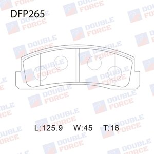 Колодки тормозные дисковые Double Force DFP265