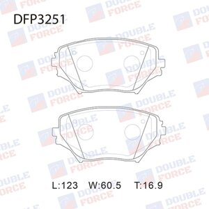 Колодки тормозные дисковые Double Force DFP3251