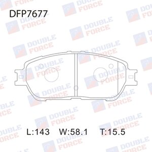 Колодки тормозные дисковые Double Force DFP7677