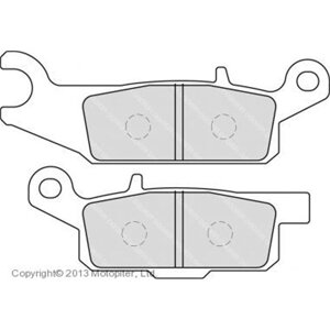 Колодки тормозные передние правые для квадроциклов Yamaha Grizzly 550/700, FDB2230SG