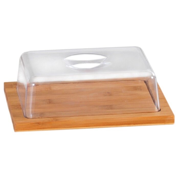 Колпак для хлеба/сыра 25208 см, прямоугольная бамбук/пластик от компании Интернет-гипермаркет «MALL24» - фото 1