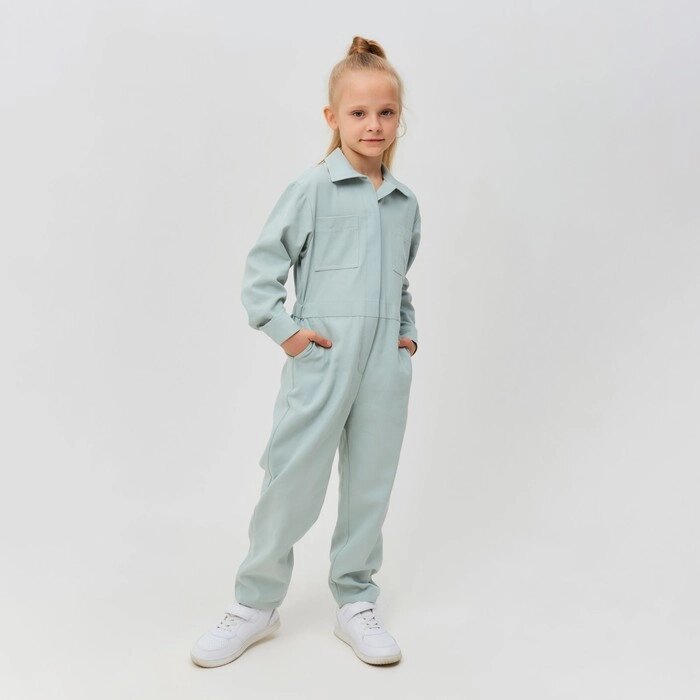 Комбинезон для девочки MINAKU: Casual collection KIDS цвет мятный, рост 146 от компании Интернет-гипермаркет «MALL24» - фото 1