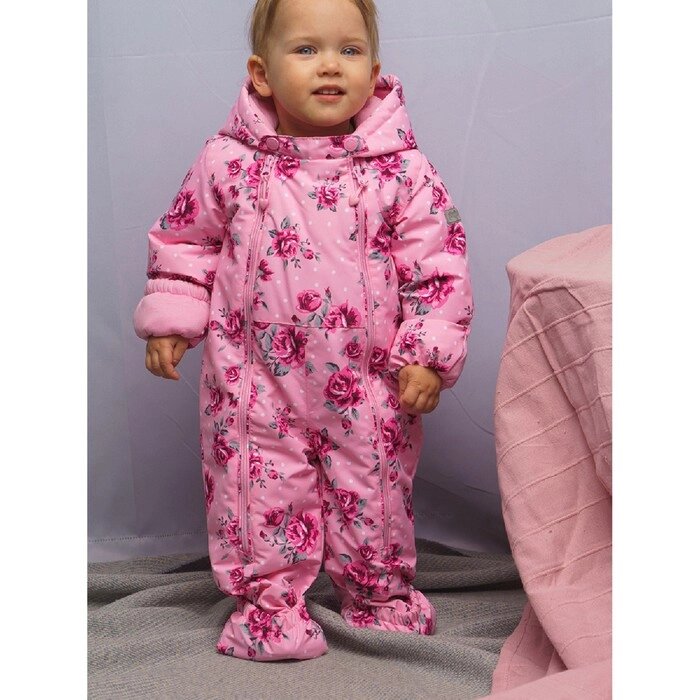 Комбинезон из мембранной ткани для девочки, рост 56- 62 см, цвет розовый от компании Интернет-гипермаркет «MALL24» - фото 1