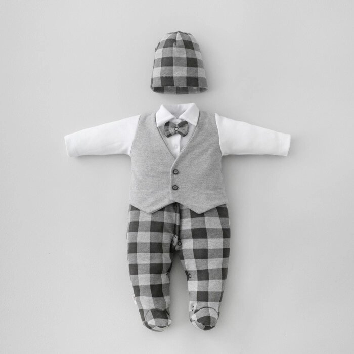Комплект детский, рост 50-56 см, цвет серый меланж от компании Интернет-гипермаркет «MALL24» - фото 1