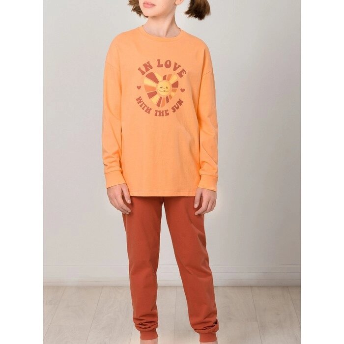 Комплект для девочек, рост 116 см, цвет оранжевый от компании Интернет-гипермаркет «MALL24» - фото 1