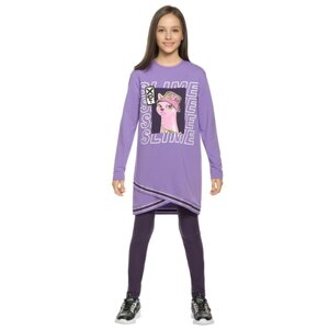 Комплект для девочек, рост 128 см, цвет фиолетовый