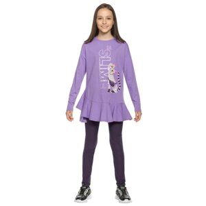 Комплект для девочек, рост 128 см, цвет фиолетовый