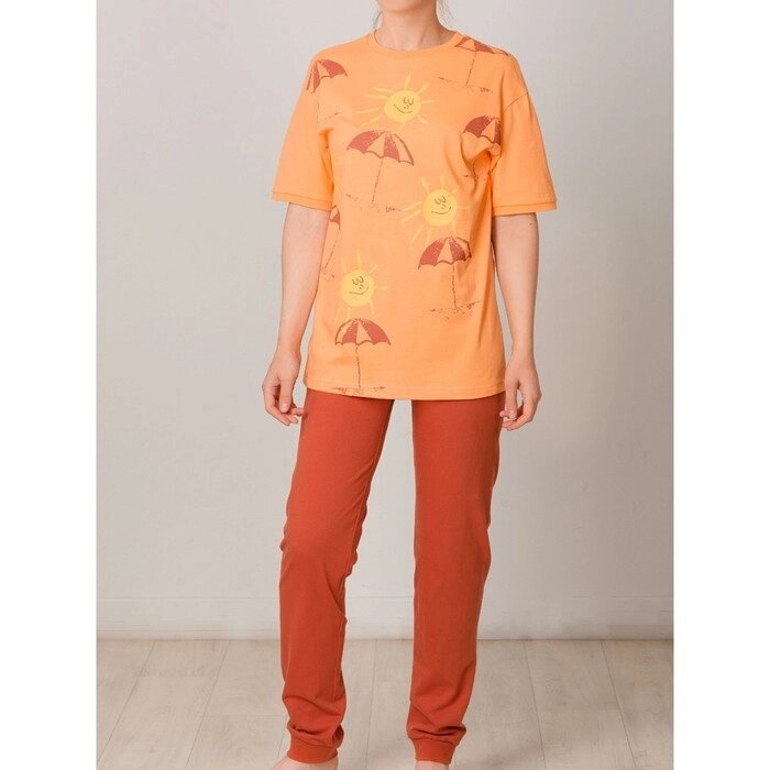 Комплект для девочек, рост 152 см, цвет оранжевый от компании Интернет-гипермаркет «MALL24» - фото 1