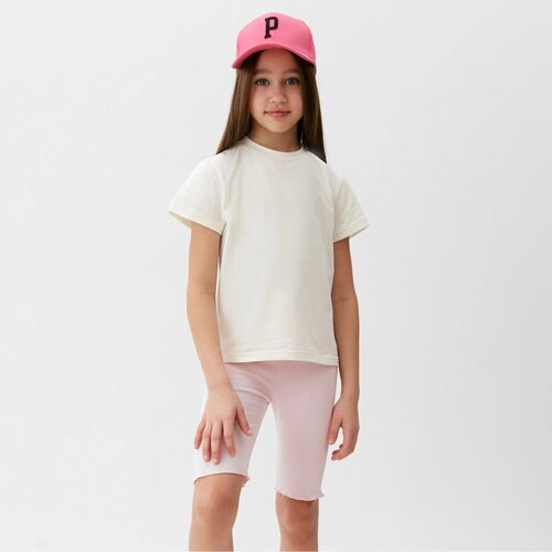 Комплект для девочки (футболка и велосипедки) MINAKU, цвет розовый, рост 98 см
