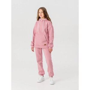 Комплект для девочки: худи, штаны "Актив +рост 146 см, цвет розовый