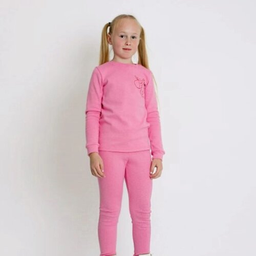 Комплект для девочки "Термобелье", цвет розовый, рост 110 см