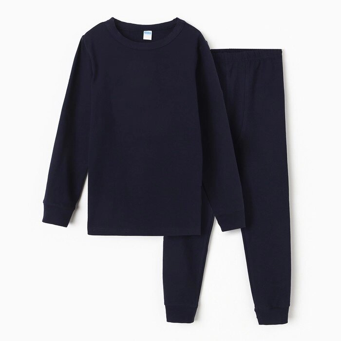 Комплект для мальчиков (джемпер, брюки), ТЕРМО, цвет тёмно-синий, рост 128 см от компании Интернет-гипермаркет «MALL24» - фото 1
