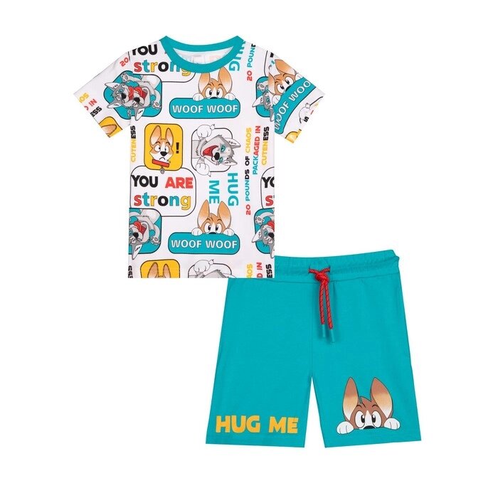 Комплект для мальчиков: футболка, шорты, рост 116 см от компании Интернет-гипермаркет «MALL24» - фото 1