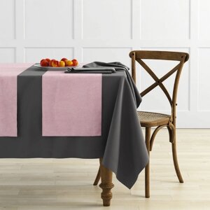 Комплект дорожек на стол "Ибица", размер 43 х 140 см - 4 шт, цвет розовый