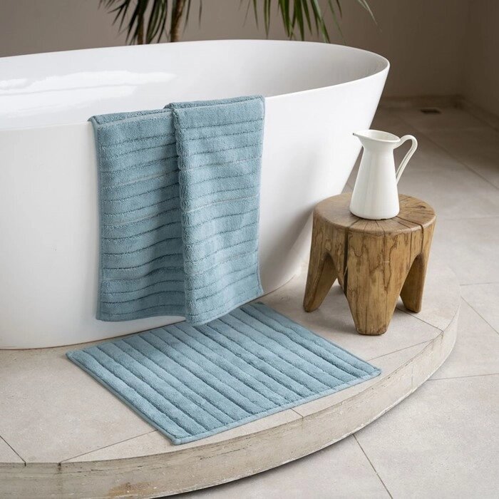 Комплект ковриков для ванны "Аврора", размер 50x60 cм, 60x100 см, цвет зелёный от компании Интернет-гипермаркет «MALL24» - фото 1