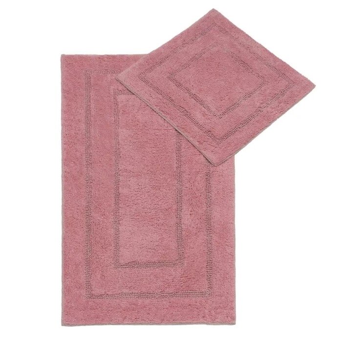 Комплект ковриков, размер 60x100 см, 50x50 см, цвет розовый от компании Интернет-гипермаркет «MALL24» - фото 1