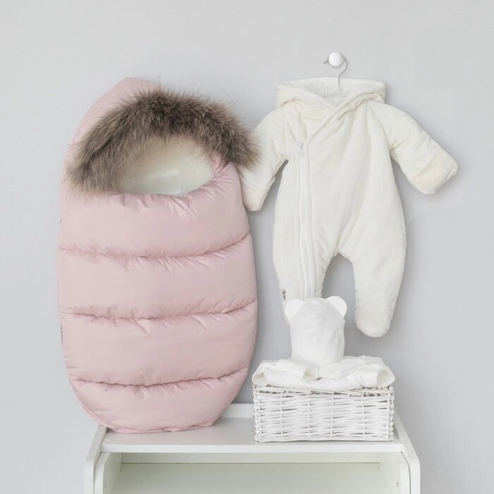 Комплект на выписку зимний, рост 56-62 см, цвет розовая пудра от компании Интернет-гипермаркет «MALL24» - фото 1