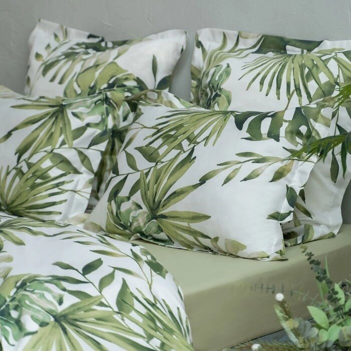 Комплект наволочек "Фугу", размер 50x70 см, цвет зелёный, 2 шт от компании Интернет-гипермаркет «MALL24» - фото 1