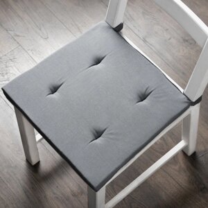 Комплект подушек для стула "Билли", размер 37 х 42 х 3 см - 2 шт, серый