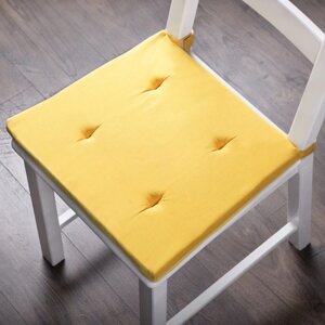 Комплект подушек для стула "Билли", размер 37 х 42 х 3 см - 2 шт, жёлтый