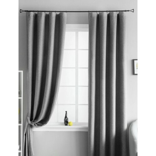 Комплект штор "Мерлин", размер 2х210х270 см, цвет темно-серый