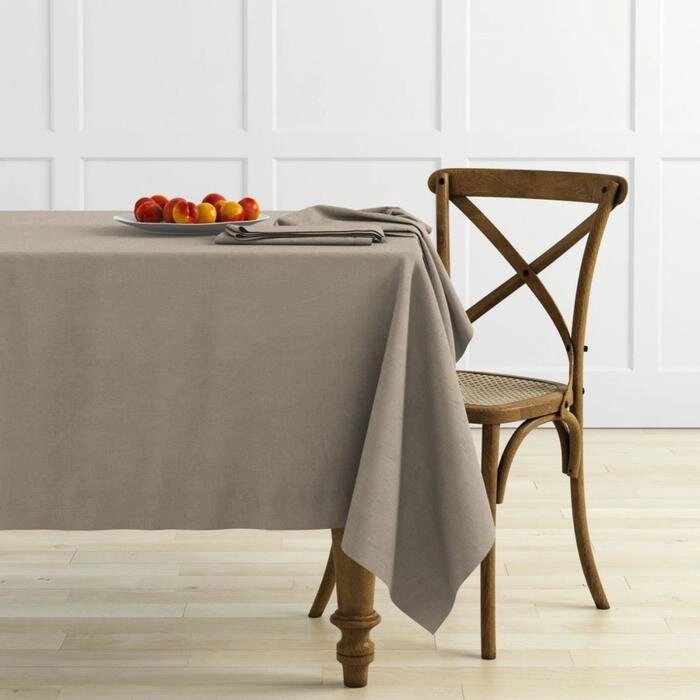 Комплект скатертей "Ибица", размер D145 см, цвет бежево-коричневый от компании Интернет-гипермаркет «MALL24» - фото 1