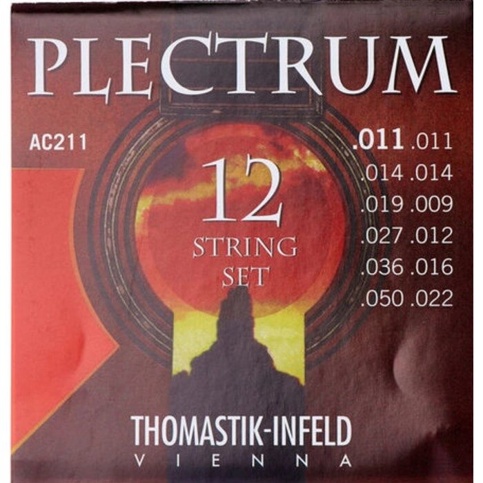Комплект струн для 12-струнной акустической гитары AC211 Plectrum сталь/бронза, 11-50 от компании Интернет-гипермаркет «MALL24» - фото 1