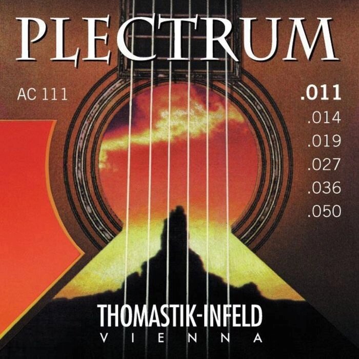 Комплект струн для акустической  Thomastik AC111 Plectrum  сталь/бронза, 011-050 от компании Интернет-гипермаркет «MALL24» - фото 1