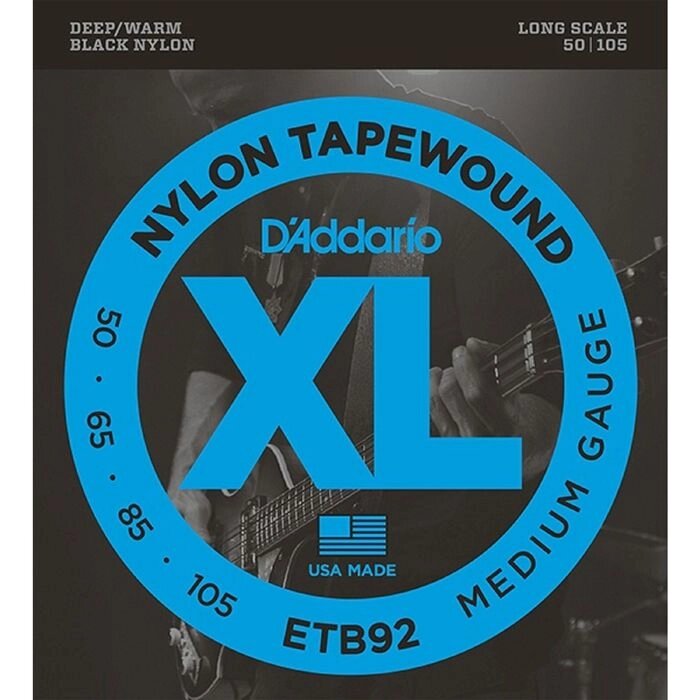 Комплект струн для  бас-гитары D'Addario ETB92 Tapewound от компании Интернет-гипермаркет «MALL24» - фото 1