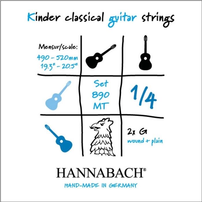 Комплект струн для классической гитары 1/4, посеребренные, Hannabach, 890MT14 от компании Интернет-гипермаркет «MALL24» - фото 1