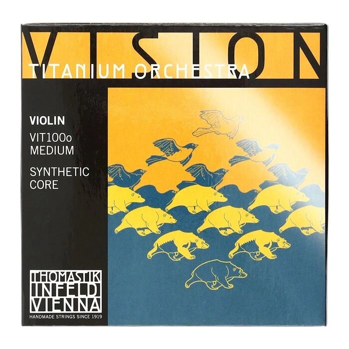 Комплект струн для скрипки Thomastik VIT100o Vision Titanium Orchestra  среднее натяжение от компании Интернет-гипермаркет «MALL24» - фото 1