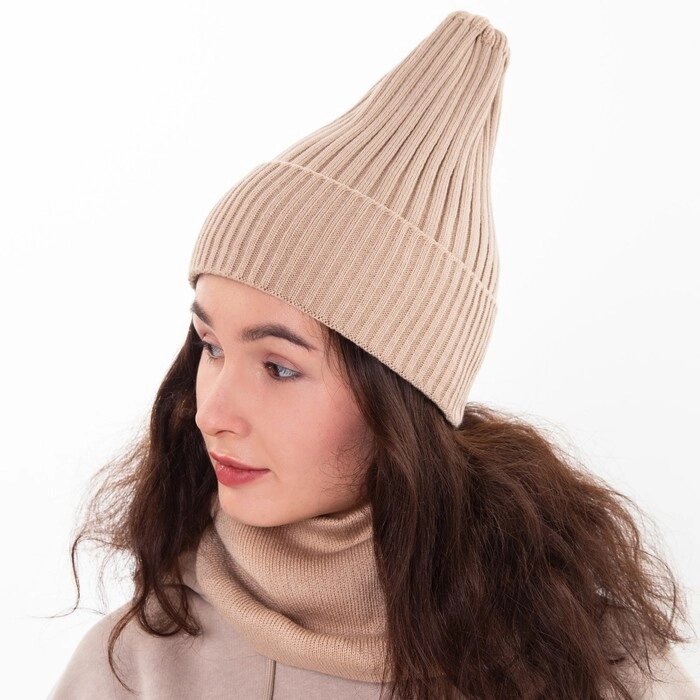 Комплект женский зимний (шапка/снуд), цвет какао, размер 56-58 от компании Интернет-гипермаркет «MALL24» - фото 1