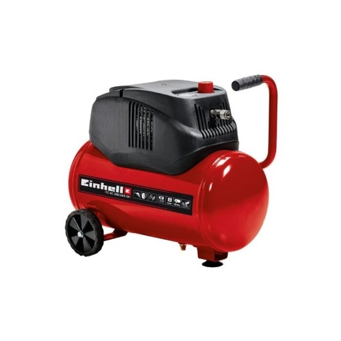 Компрессор Einhell TC-AC 200/24/8 OF, 1200 Вт, 8 бар, 24 л, безмасляный от компании Интернет-гипермаркет «MALL24» - фото 1