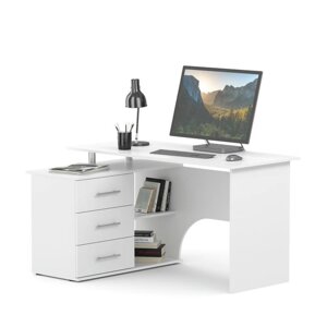 Компьютерный стол "КСТ-09", 1350 900 740 мм, угол левый, цвет белый