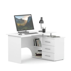 Компьютерный стол "КСТ-09", 1350 900 740 мм, угол правый, цвет белый